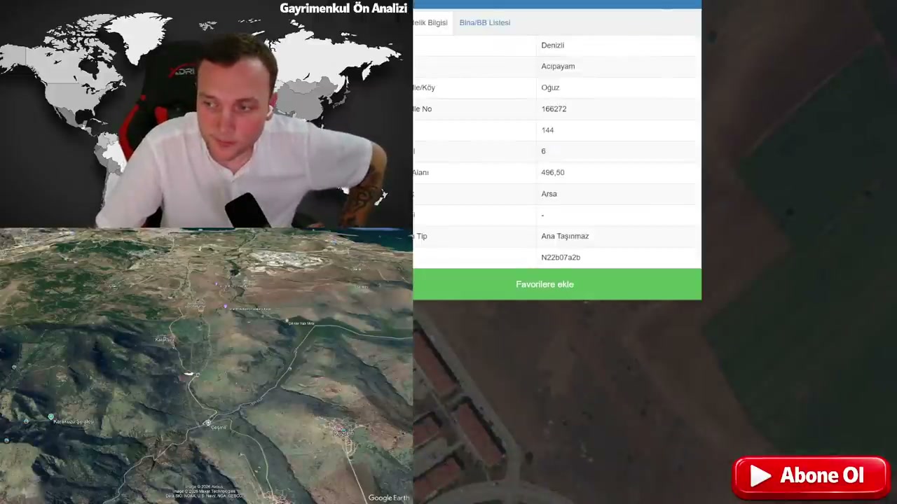 Yayın ekranı: 144 ada 6 parsel, 496,50 m², Arsa, Denizli / Acıpayam / Oğuz